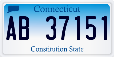 CT license plate AB37151