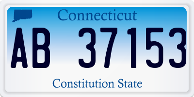 CT license plate AB37153