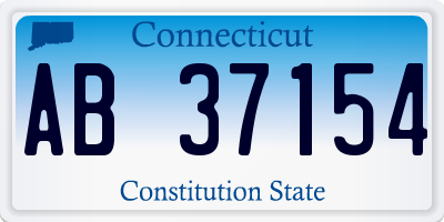 CT license plate AB37154