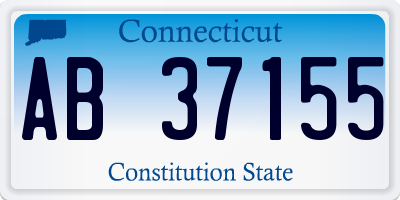 CT license plate AB37155