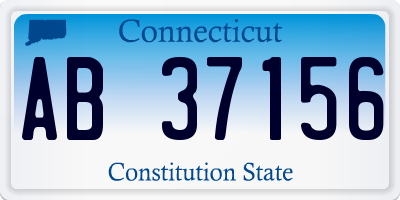 CT license plate AB37156