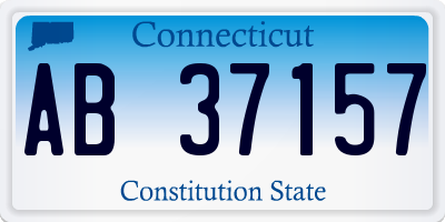 CT license plate AB37157