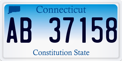 CT license plate AB37158