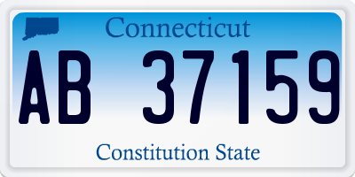 CT license plate AB37159