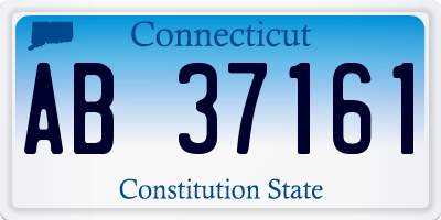 CT license plate AB37161