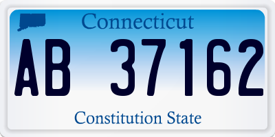 CT license plate AB37162