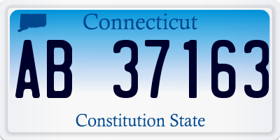 CT license plate AB37163