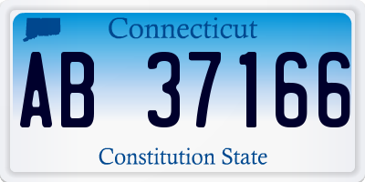 CT license plate AB37166