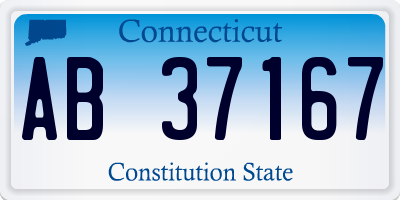 CT license plate AB37167