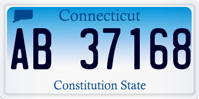 CT license plate AB37168