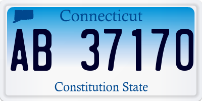 CT license plate AB37170