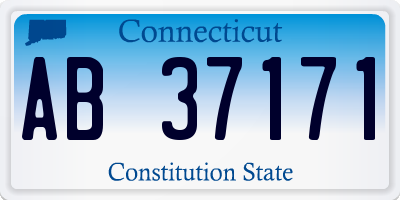 CT license plate AB37171