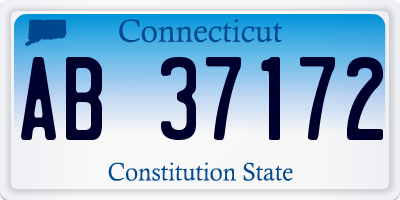 CT license plate AB37172