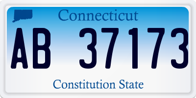 CT license plate AB37173