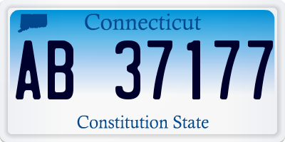 CT license plate AB37177