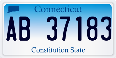 CT license plate AB37183