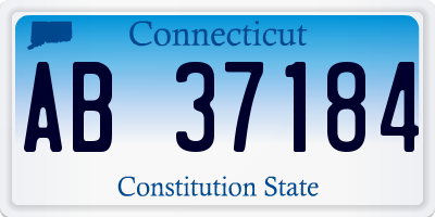 CT license plate AB37184