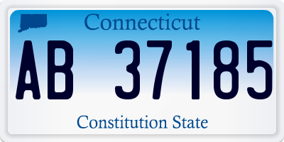 CT license plate AB37185