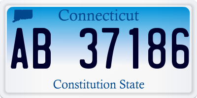 CT license plate AB37186