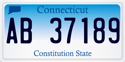 CT license plate AB37189