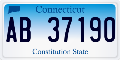 CT license plate AB37190