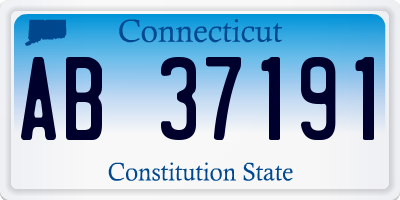 CT license plate AB37191