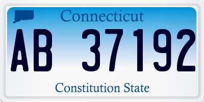 CT license plate AB37192