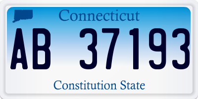 CT license plate AB37193