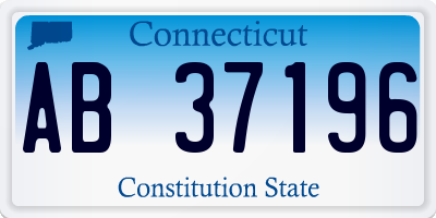 CT license plate AB37196