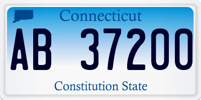 CT license plate AB37200