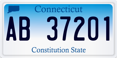 CT license plate AB37201