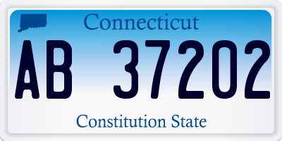 CT license plate AB37202