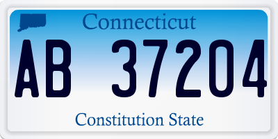 CT license plate AB37204