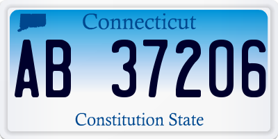 CT license plate AB37206