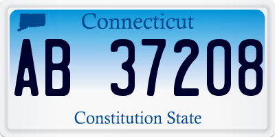 CT license plate AB37208