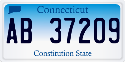 CT license plate AB37209