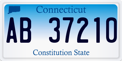 CT license plate AB37210