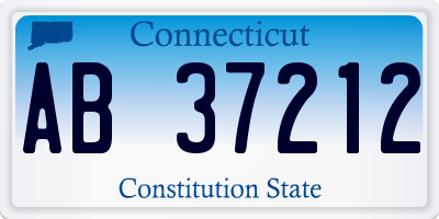 CT license plate AB37212