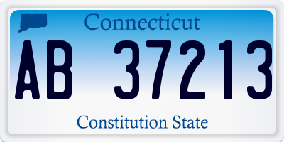 CT license plate AB37213