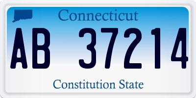 CT license plate AB37214