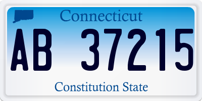 CT license plate AB37215