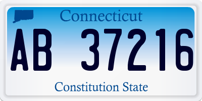 CT license plate AB37216