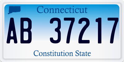 CT license plate AB37217