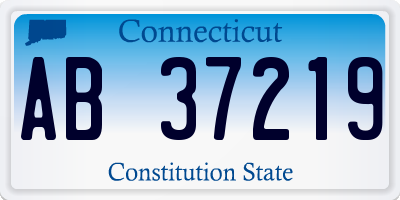 CT license plate AB37219