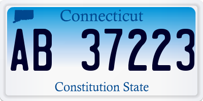 CT license plate AB37223