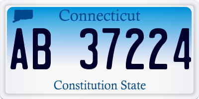 CT license plate AB37224