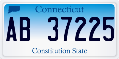 CT license plate AB37225