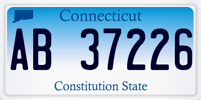 CT license plate AB37226