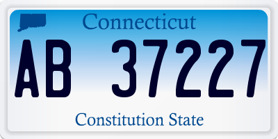 CT license plate AB37227