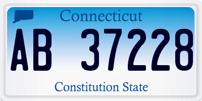 CT license plate AB37228